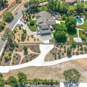 Ranch house looking from above.